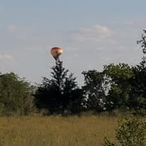 Hot air balloon over prairie by Shawn Marie Graybeal-Sellers